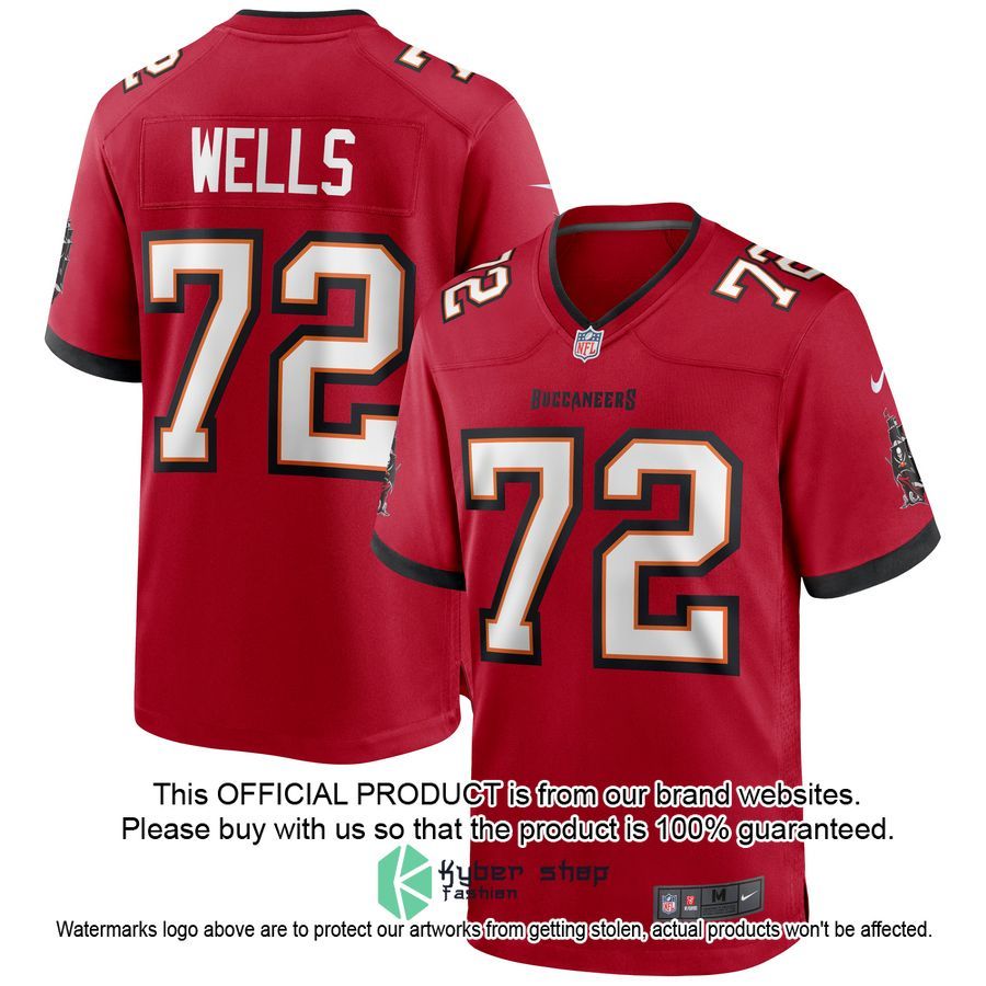 Josh Wells Tampa Bay Buccaneers Red Football Jersey 4 Josh Wells Tampa Bay Buccaneers Red Football Jersey word1