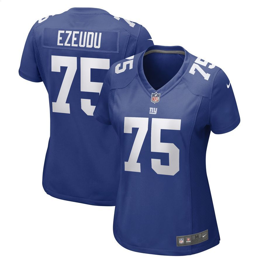 Joshua Ezeudu New York Giants Royal Football Jersey