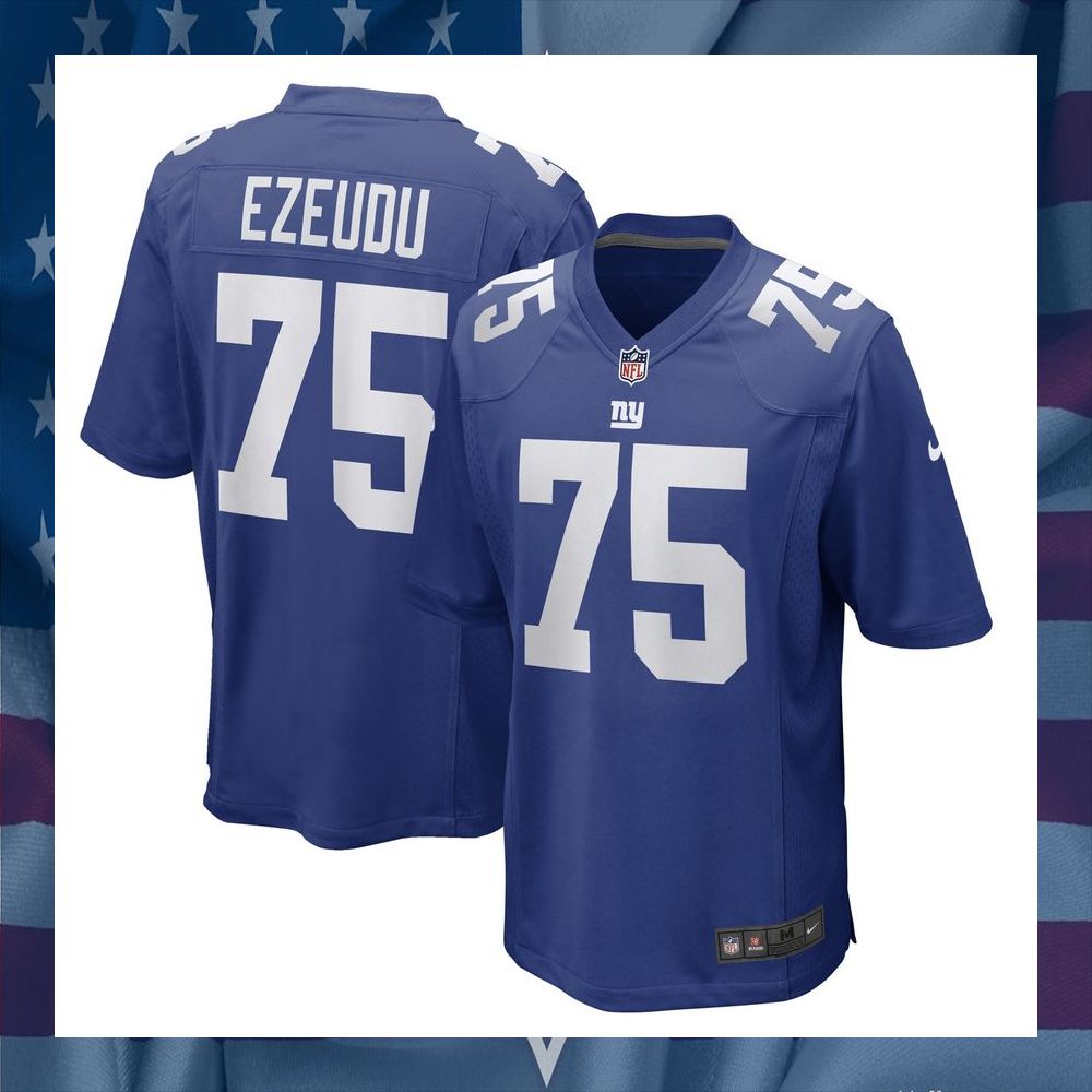 Joshua Ezeudu New York Giants Royal Football Jersey 8 Joshua Ezeudu New York Giants Royal Football Jersey word1