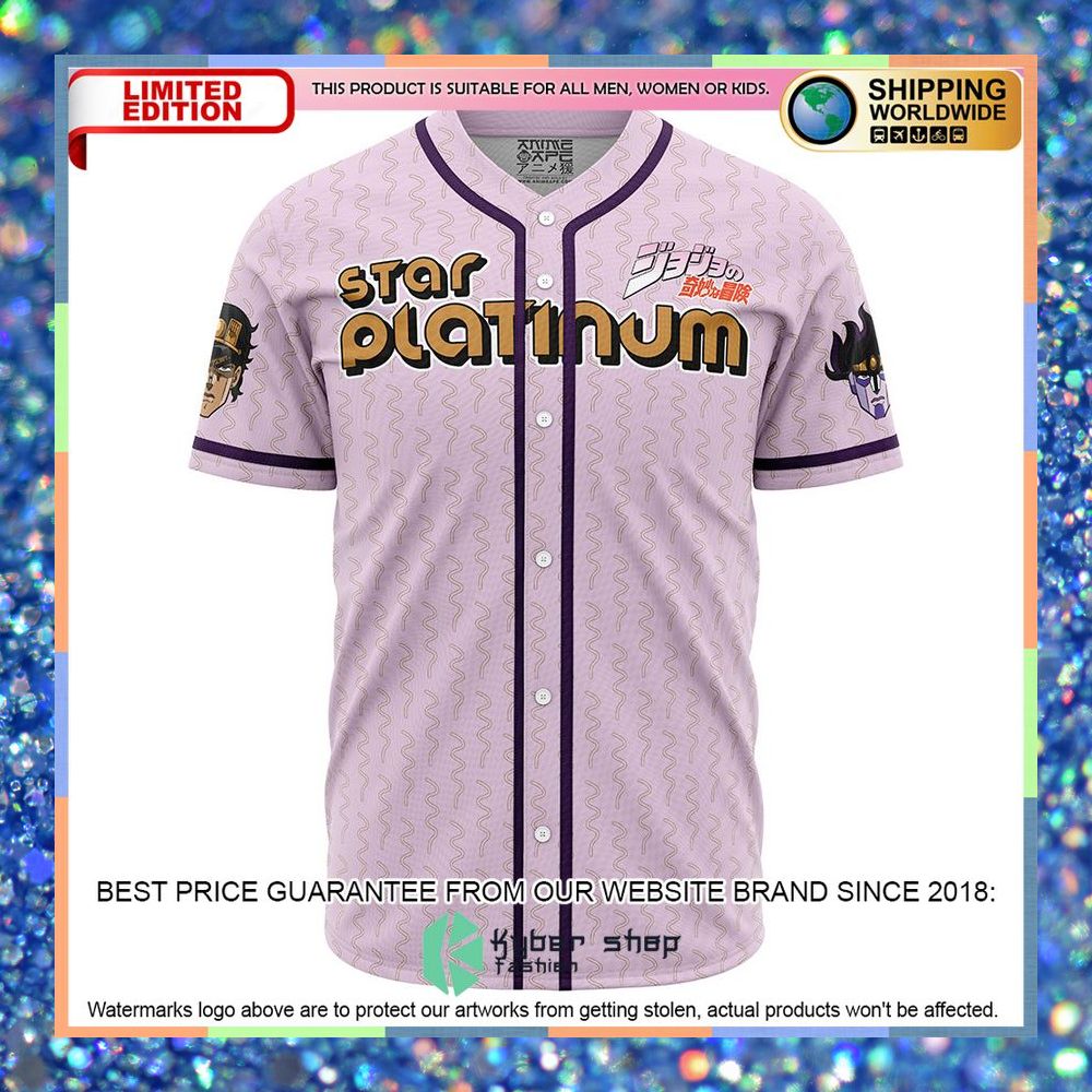 Jotaro Kujo Star Platinum Jojos Bizarre Adventure Baseball Jersey 5 Jotaro Kujo Star Platinum Jojos Bizarre Adventure Baseball Jersey word3
