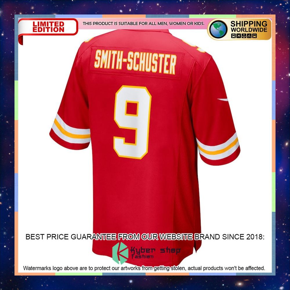 JuJu Smith-Schuster Kansas City Chiefs Player Red Football Jersey 6 JuJu Smith-Schuster Kansas City Chiefs Player Red Football Jersey word1