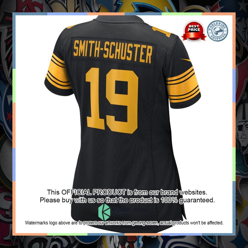 JuJu SmithSchuster Pittsburgh Steelers Women's Alternate Black Football Jersey 7 JuJu SmithSchuster Pittsburgh Steelers Women's Alternate Black Football Jersey word3