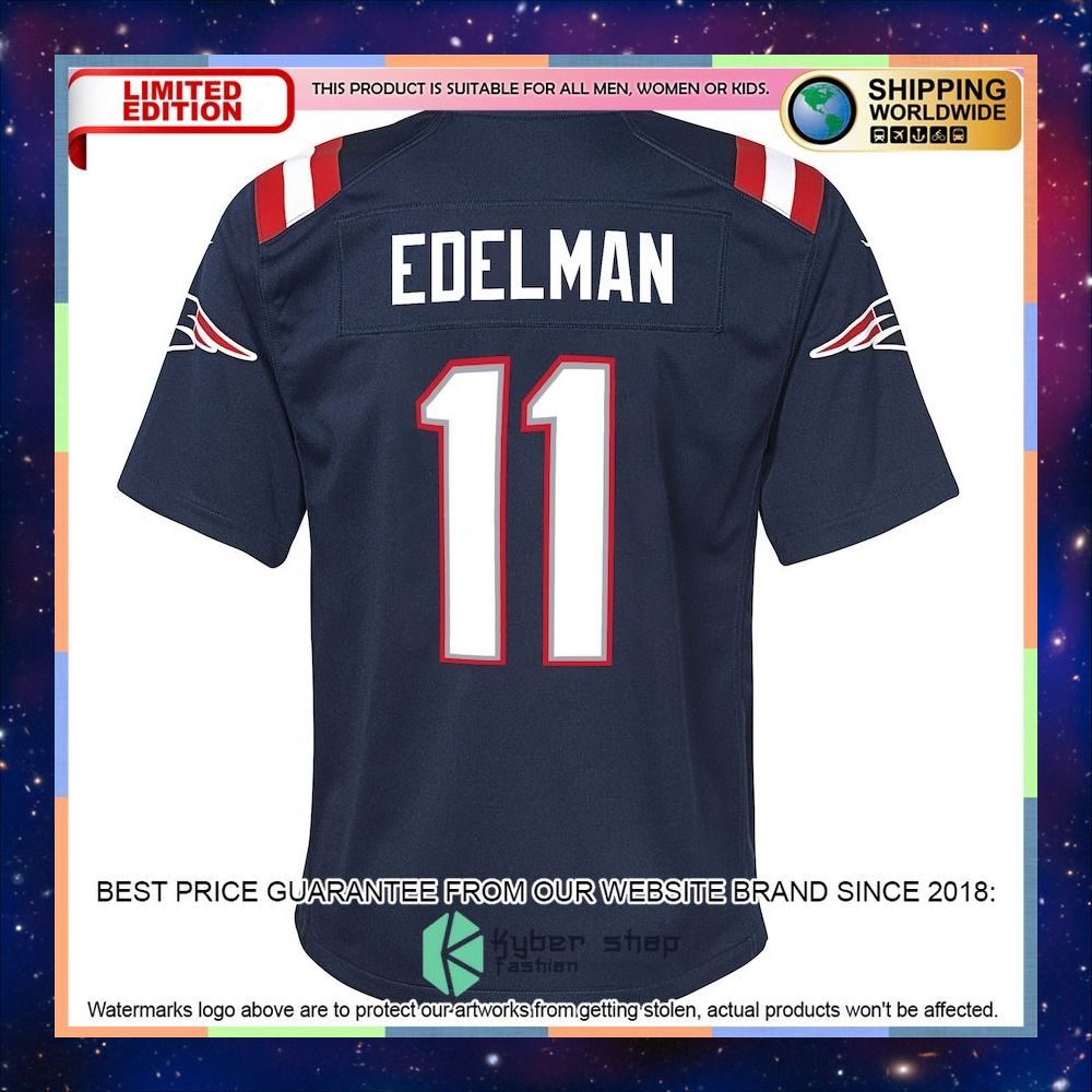 Julian Edelman New England Patriots Youth Navy Football Jersey 6 Julian Edelman New England Patriots Youth Navy Football Jersey word3