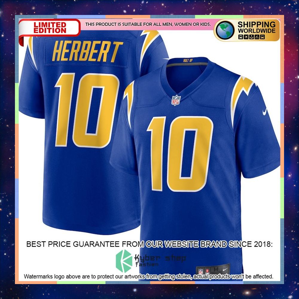 Justin Herbert Los Angeles Chargers Player Powder Blue Football Jersey 4 Justin Herbert Los Angeles Chargers Player Powder Blue Football Jersey word3