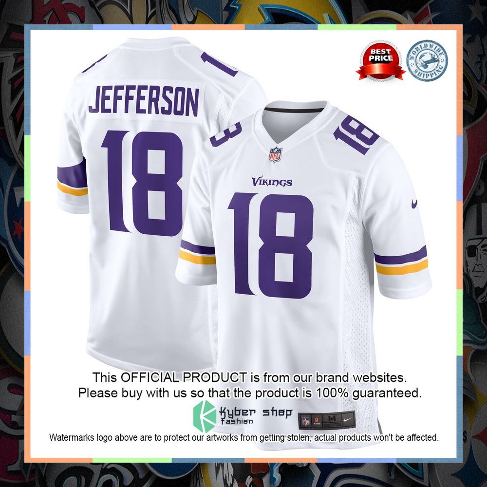 Justin Jefferson Minnesota Vikings White Football Jersey 5 Justin Jefferson Minnesota Vikings White Football Jersey word2