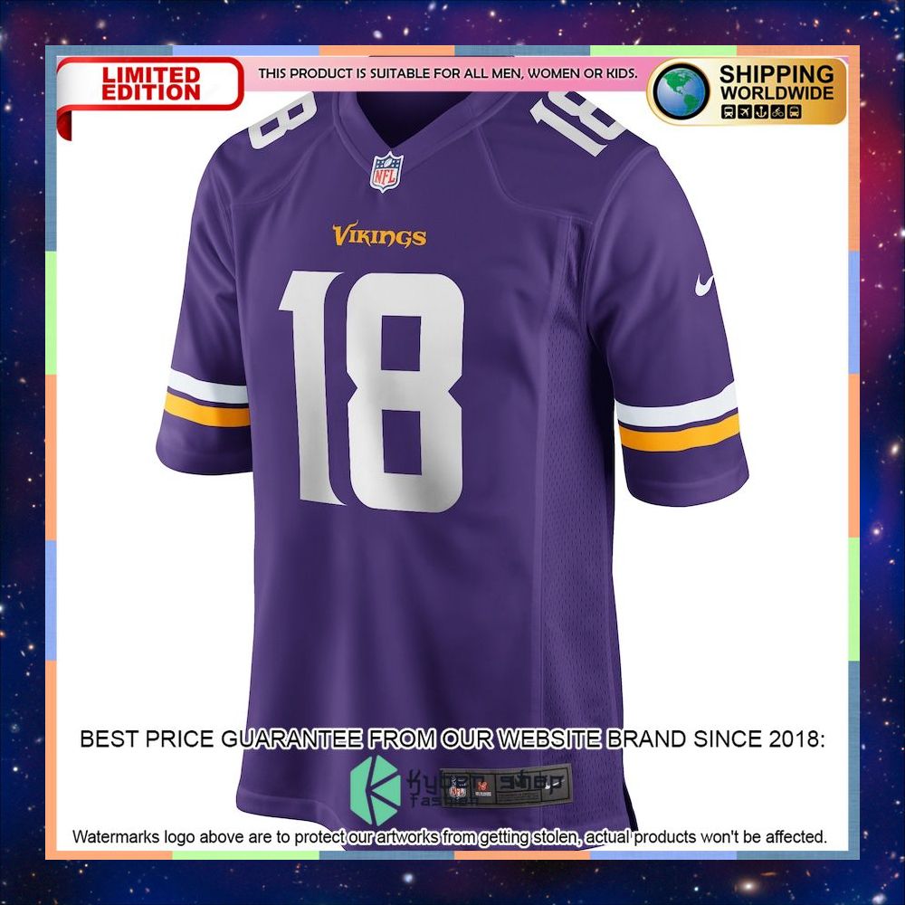 Justin Jefferson Minnesota Vikings Player Purple Football Jersey 5 Justin Jefferson Minnesota Vikings Player Purple Football Jersey word1
