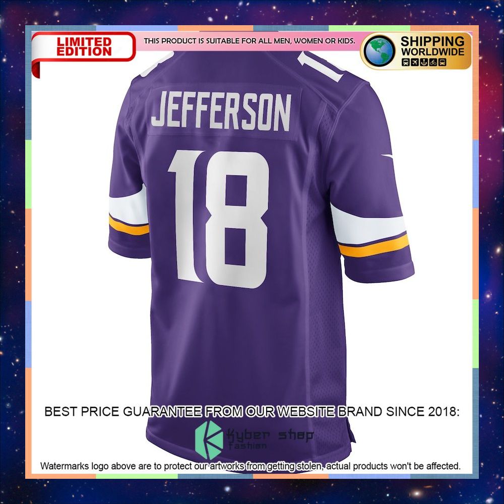 Justin Jefferson Minnesota Vikings Player Purple Football Jersey 6 Justin Jefferson Minnesota Vikings Player Purple Football Jersey word1