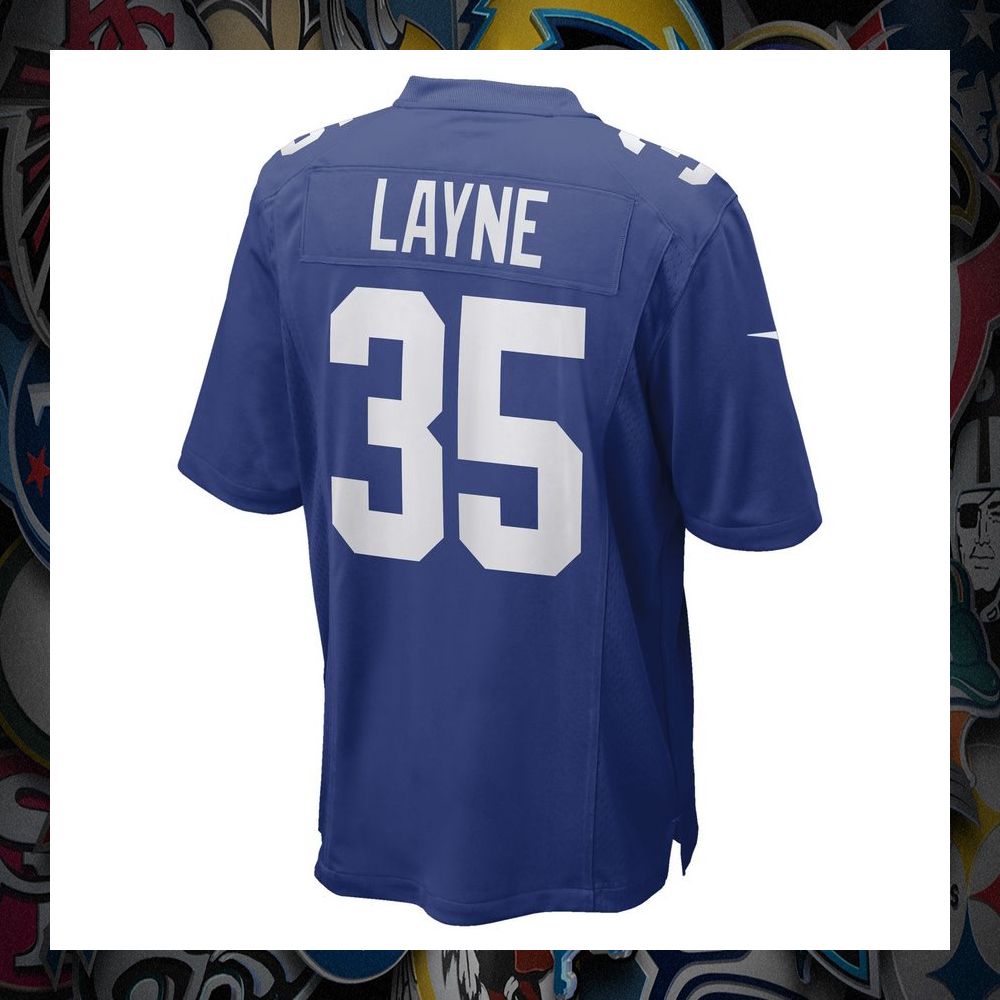 Justin Layne New York Giants Royal Football Jersey 7 Justin Layne New York Giants Royal Football Jersey word1