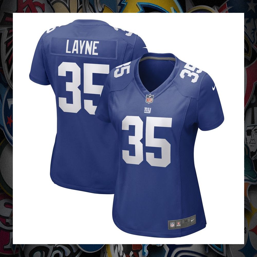 Justin Layne New York Giants Royal Football Jersey 8 Justin Layne New York Giants Royal Football Jersey word1