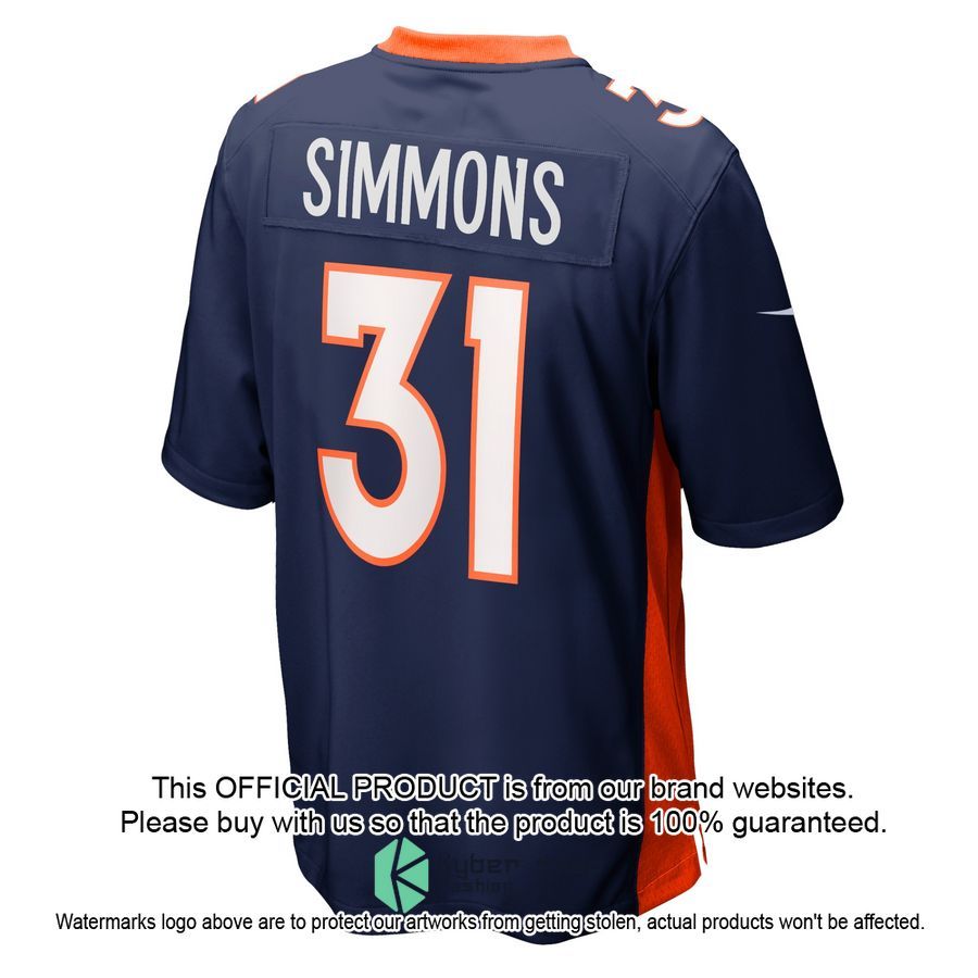 Justin Simmons Denver Broncos Navy Football Jersey 3 Justin Simmons Denver Broncos Navy Football Jersey word2