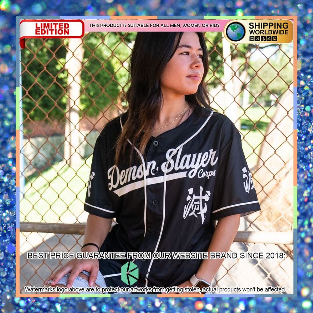 Kamado Demon Slayer Corps Baseball Jersey 8 Kamado Demon Slayer Corps Baseball Jersey word2