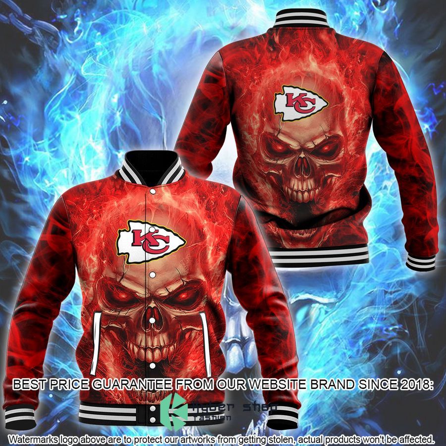 Kansas City Chiefs Lava Skull Baseball Jacket 6 Kansas City Chiefs Lava Skull Baseball Jacket word1