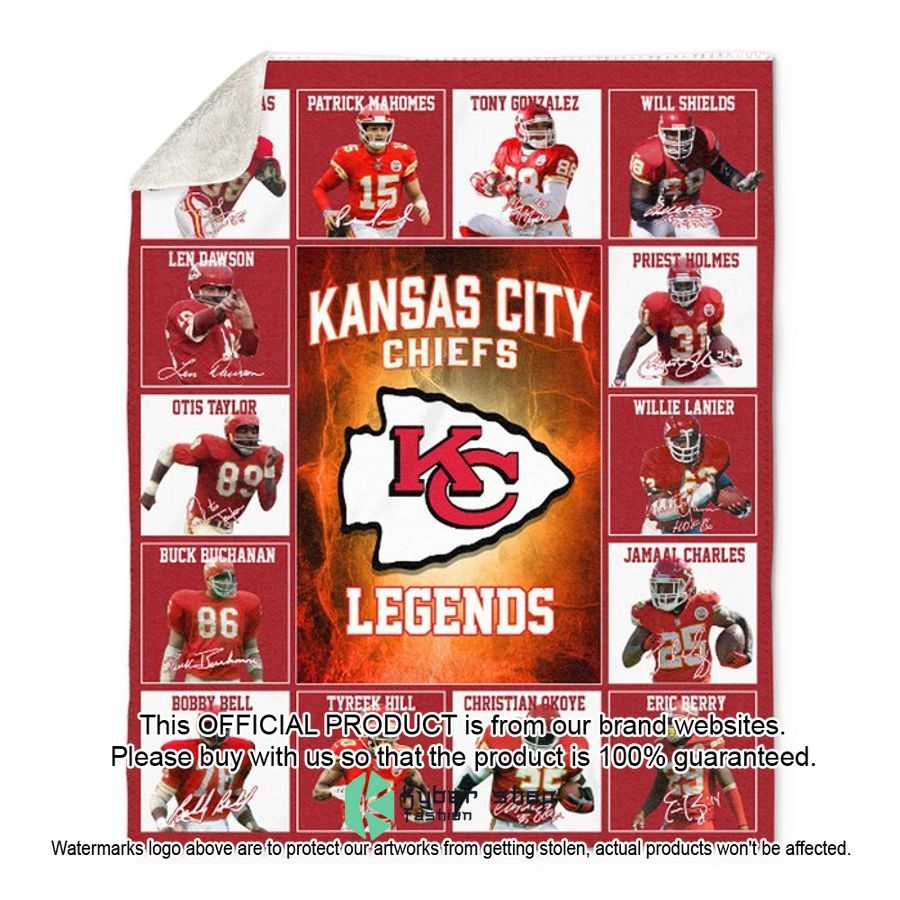 Kansas City Chiefs Legends Players NFL Blanket