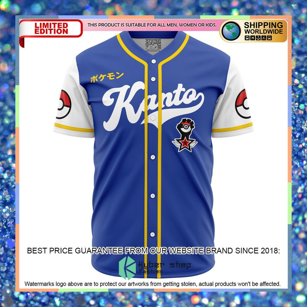 Kanto Trainer Pokemon Baseball Jersey 5 Kanto Trainer Pokemon Baseball Jersey word3