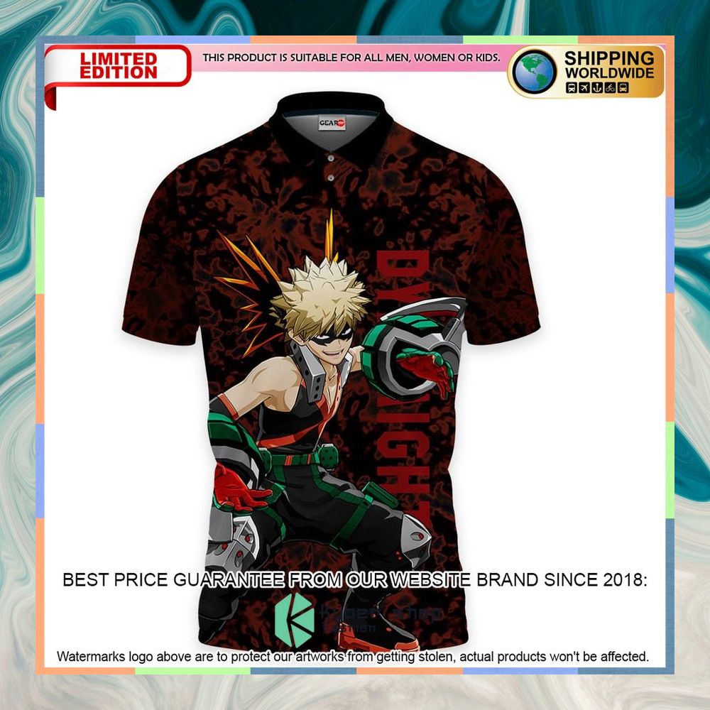 Katsuki Bakugo My Hero Academia Anime Polo Shirt 5 Katsuki Bakugo My Hero Academia Anime Polo Shirt word1