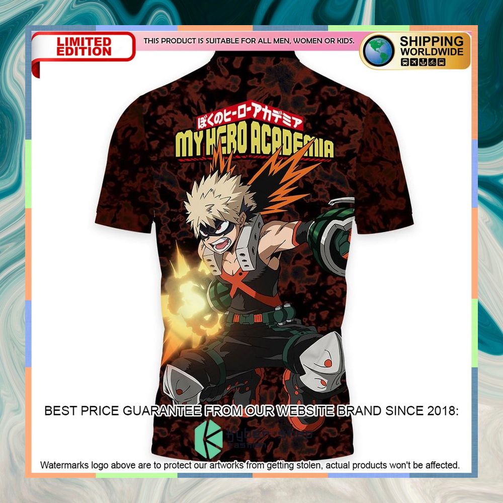 Katsuki Bakugo My Hero Academia Anime Polo Shirt 6 Katsuki Bakugo My Hero Academia Anime Polo Shirt word1