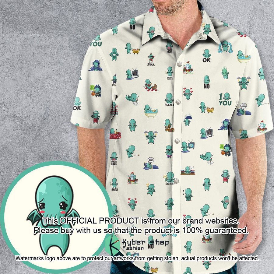 Kawai Cthulhu Pattern Hawaiian Shirt