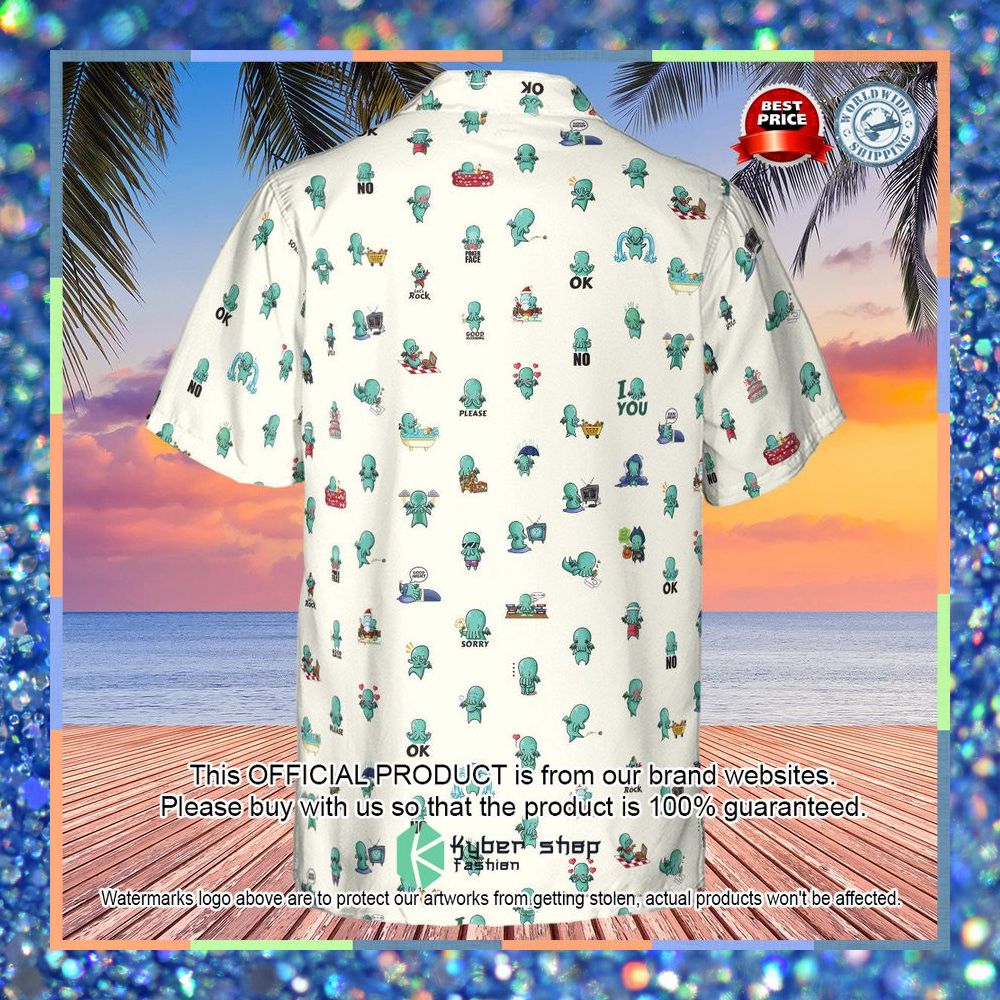 Kawai Cthulhu Pattern Hawaiian Shirt 7 Kawai Cthulhu Pattern Hawaiian Shirt word1