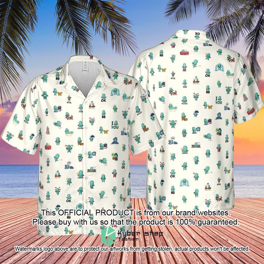 Kawai Cthulhu Pattern Hawaiian Shirt 4 Kawai Cthulhu Pattern Hawaiian Shirt word1