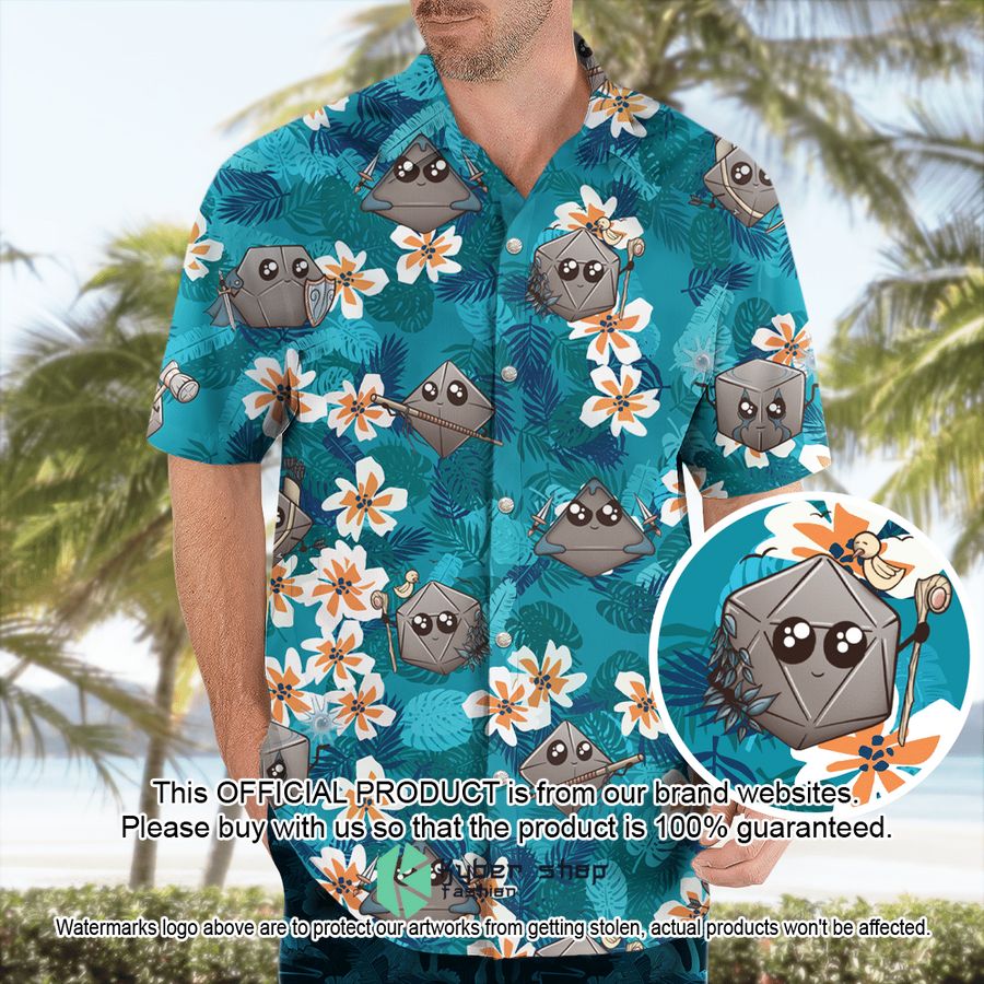 Kawaii Dices Dungeons and Dragons Classes Hawaiian Shirt