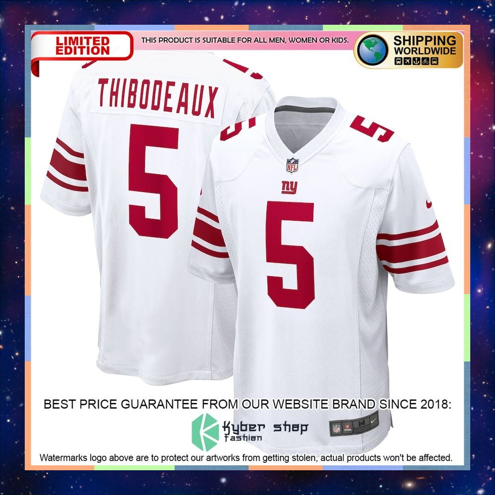 Kayvon Thibodeaux New York Giants 2022 NFL Draft First Round Pick White Football Jersey 4 Kayvon Thibodeaux New York Giants 2022 NFL Draft First Round Pick White Football Jersey word1