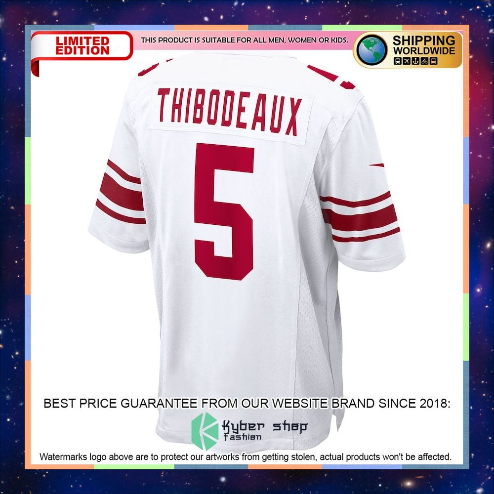 Kayvon Thibodeaux New York Giants 2022 NFL Draft First Round Pick White Football Jersey 6 Kayvon Thibodeaux New York Giants 2022 NFL Draft First Round Pick White Football Jersey word1