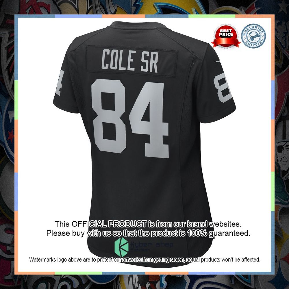 Keelan Cole Las Vegas Raiders Women's Black Football Jersey 7 Keelan Cole Las Vegas Raiders Women's Black Football Jersey word2