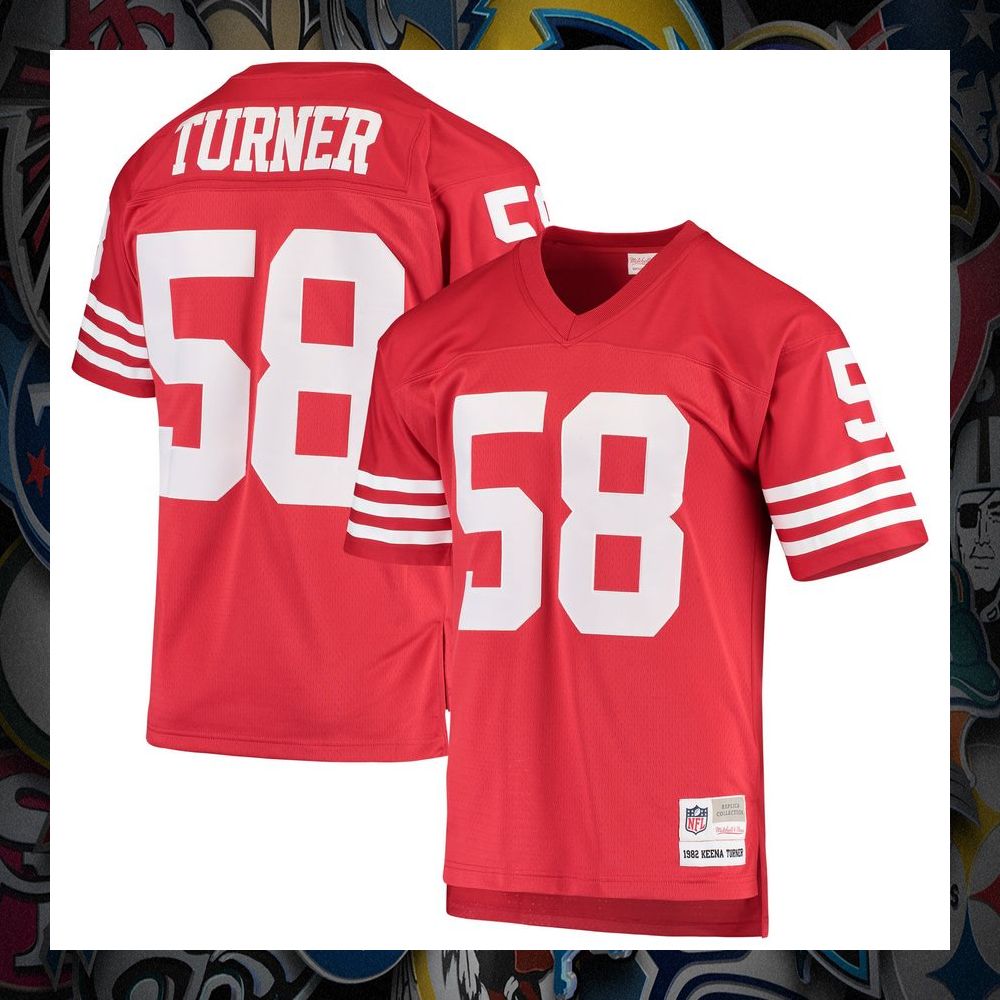 Keena Turner San Francisco 49ers Mitchell & Ness 1982 Replica Legacy Throwback Scarlet Football Jersey 5 Keena Turner San Francisco 49ers Mitchell & Ness 1982 Replica Legacy Throwback Scarlet Football Jersey word2