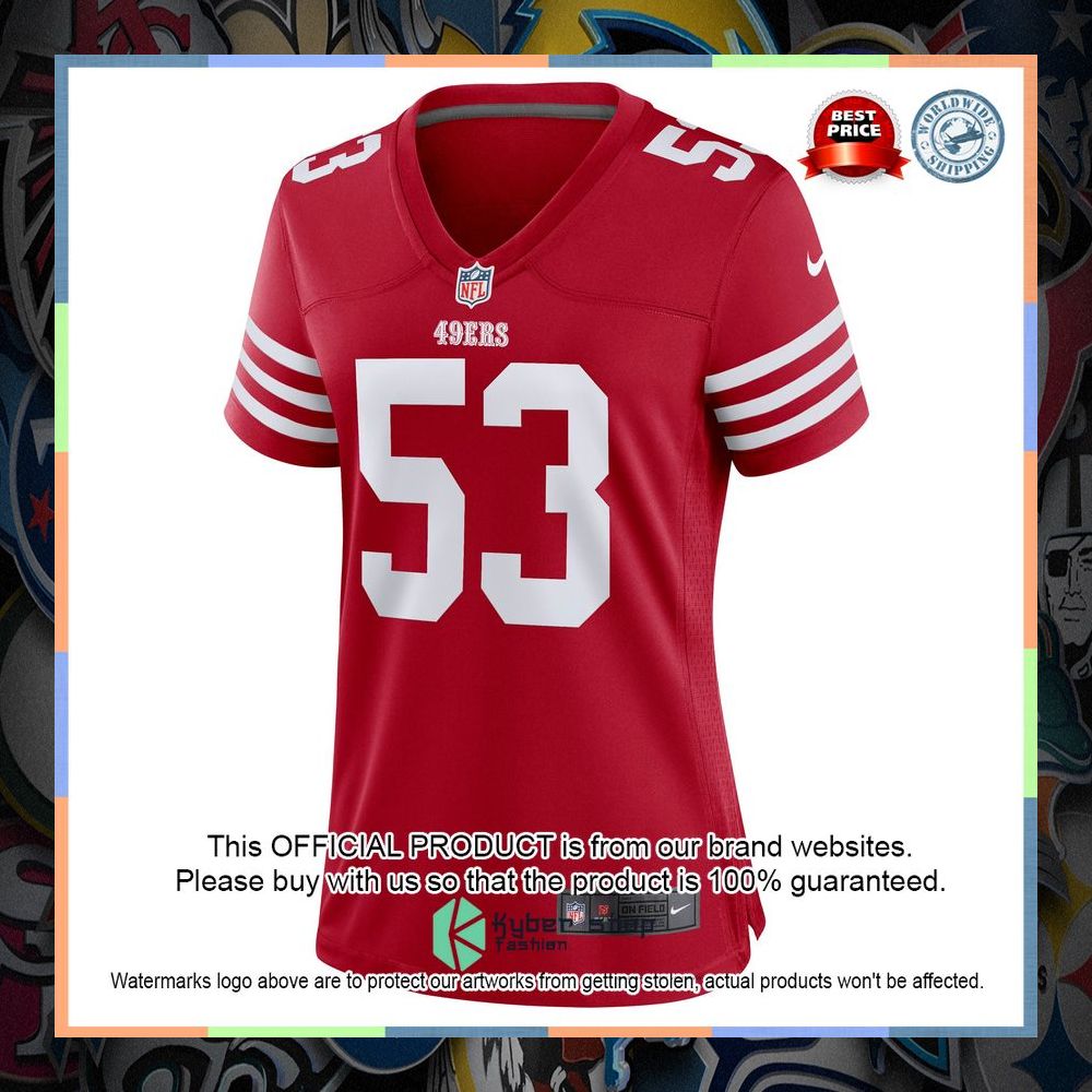 Kemoko Turay San Francisco 49ers Women's Scarlet Football Jersey 6 Kemoko Turay San Francisco 49ers Women's Scarlet Football Jersey word3