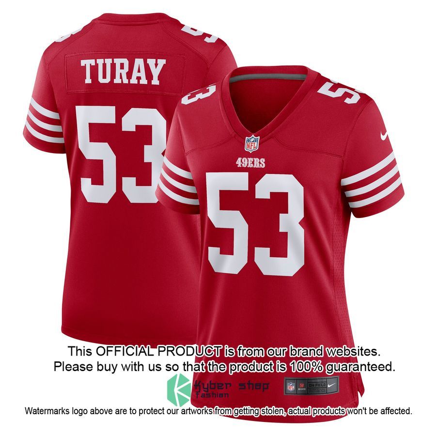 Kemoko Turay San Francisco 49ers Women's Scarlet Football Jersey 4 Kemoko Turay San Francisco 49ers Women's Scarlet Football Jersey word3