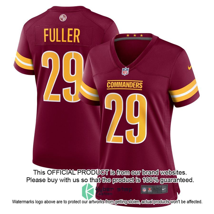 Kendall Fuller Washington Commanders Women's Burgundy Football Jersey 4 Kendall Fuller Washington Commanders Women's Burgundy Football Jersey word3