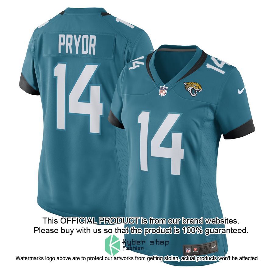 Kendric Pryor Jacksonville Jaguars Teal Football Jersey