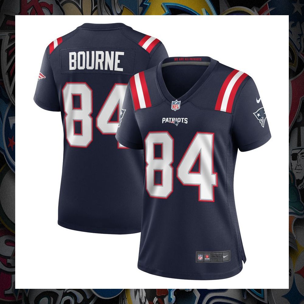 Kendrick Bourne New England Patriots Navy Football Jersey 8 Kendrick Bourne New England Patriots Navy Football Jersey word1