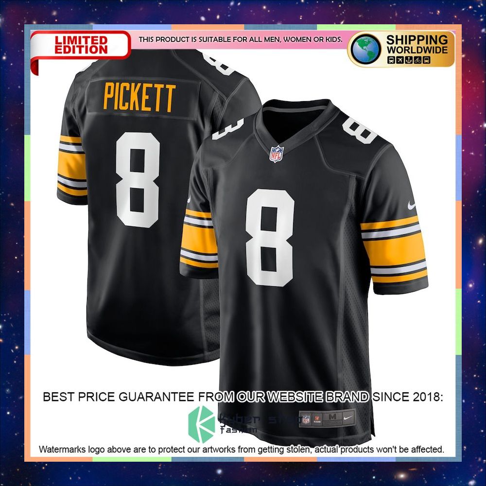 Kenny Pickett Pittsburgh Steelers 2022 NFL Draft First Round Pick Player Alternate Black Football Jersey 4 Kenny Pickett Pittsburgh Steelers 2022 NFL Draft First Round Pick Player Alternate Black Football Jersey word2