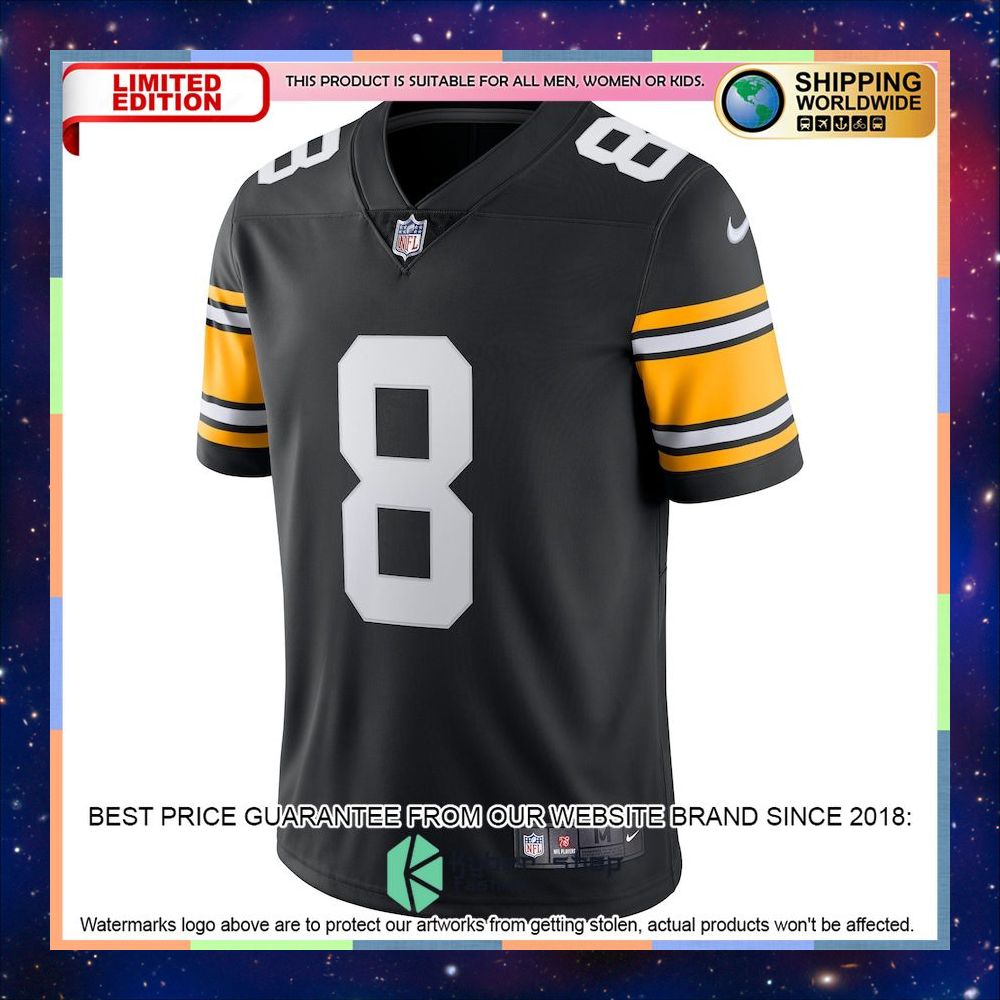 Kenny Pickett Pittsburgh Steelers Men's Vapor Black Football Jersey 4 Kenny Pickett Pittsburgh Steelers Men's Vapor Black Football Jersey word3