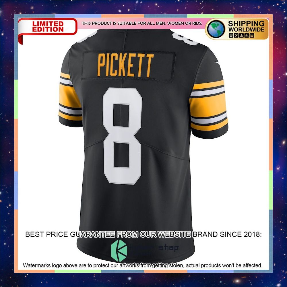Kenny Pickett Pittsburgh Steelers Men's Vapor Black Football Jersey 5 Kenny Pickett Pittsburgh Steelers Men's Vapor Black Football Jersey word3