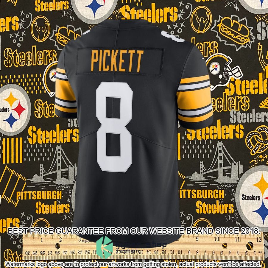 Kenny Pickett Pittsburgh Steelers Women's 2022 NFL Draft First Round Pick Black Football Jersey 3 Kenny Pickett Pittsburgh Steelers Women's 2022 NFL Draft First Round Pick Black Football Jersey word1