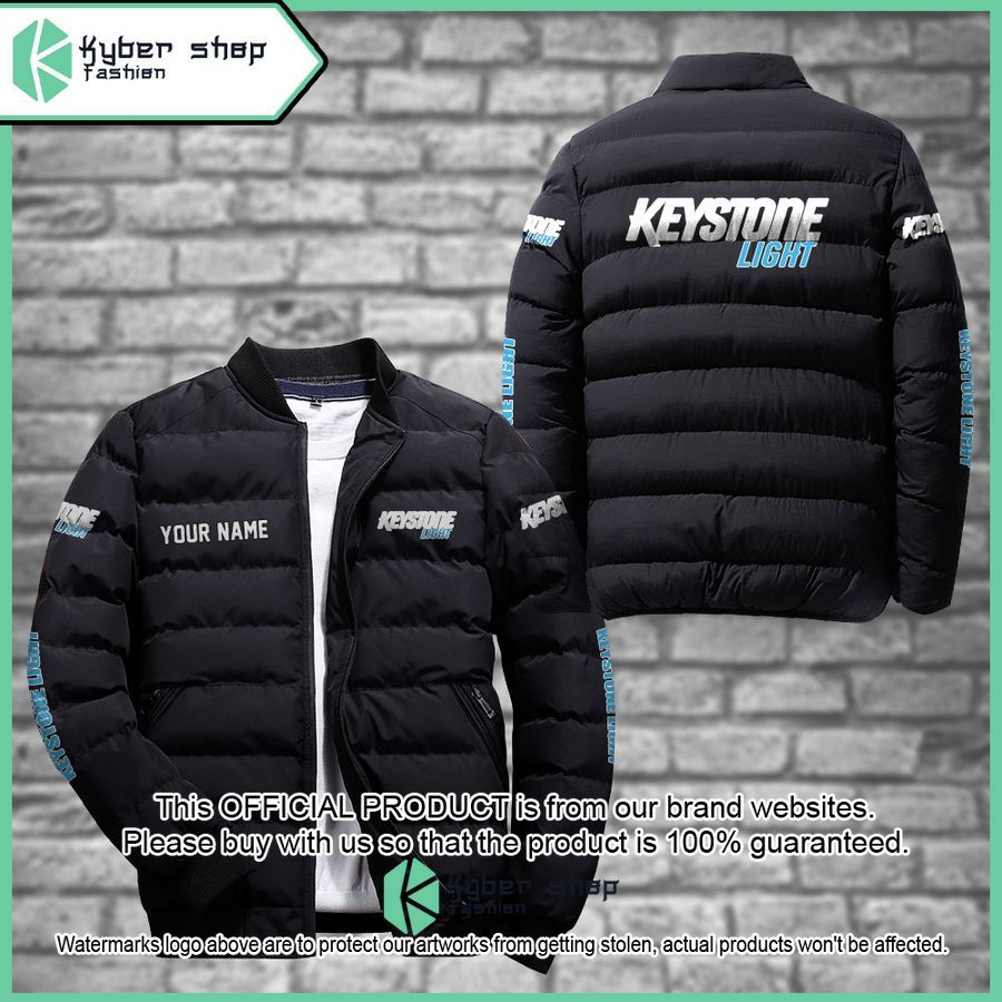 Keystone Light Custom Puffer Down Jacket word3