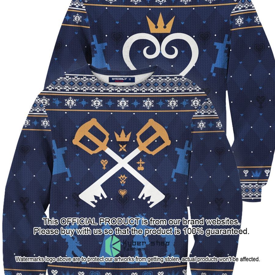Kingdom Hearts blue Christmas Sweater