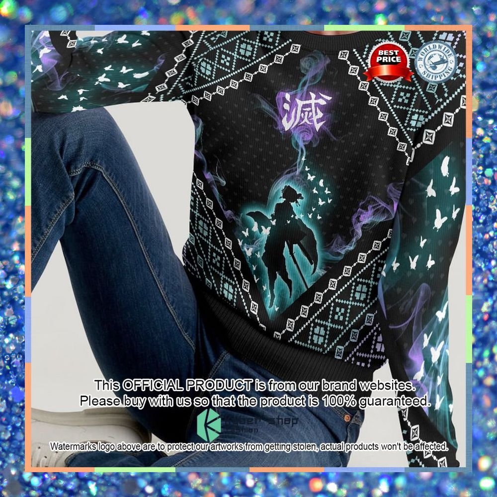 Kochou Shinobu Demon Slayer Christmas Sweater 7 Kochou Shinobu Demon Slayer Christmas Sweater word3