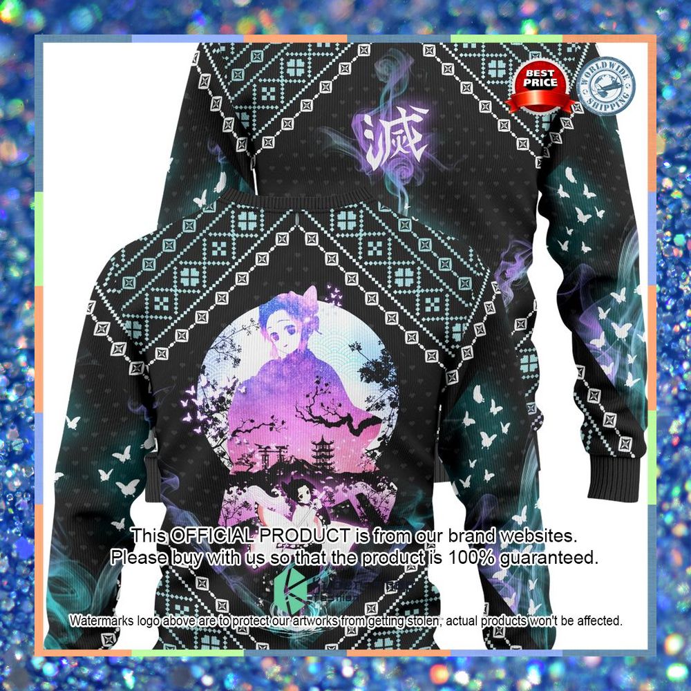 Kochou Shinobu Demon Slayer Christmas Sweater 10 Kochou Shinobu Demon Slayer Christmas Sweater word3