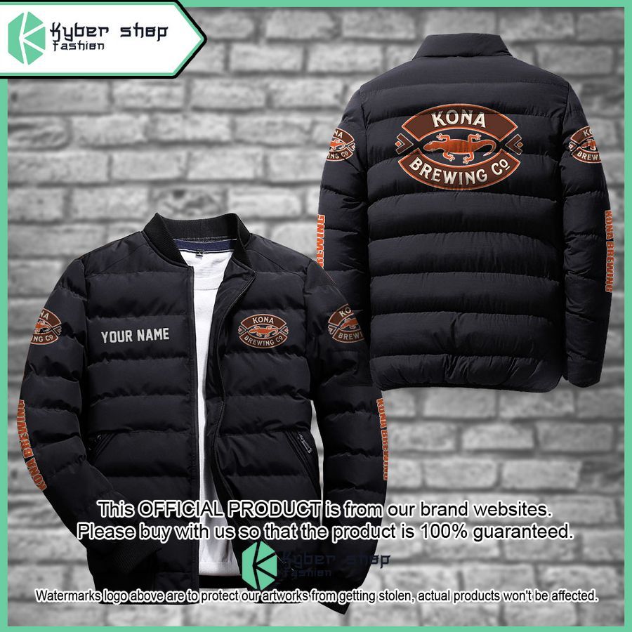 Kona Brewing Custom Puffer Down Jacket word3