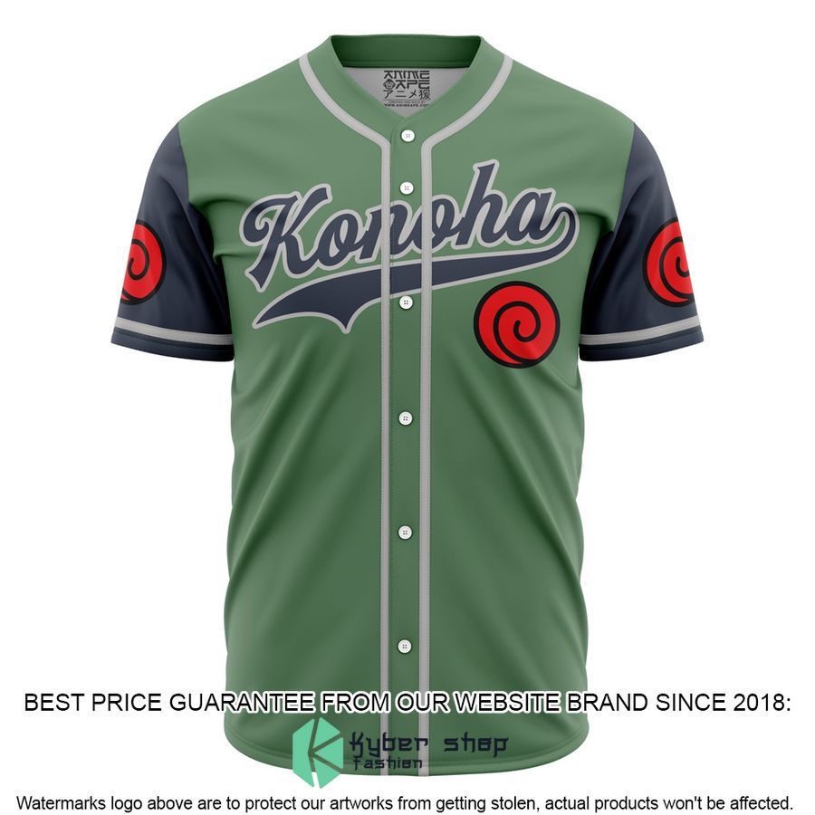 Konoha Jonin Naruto Baseball Jersey word3