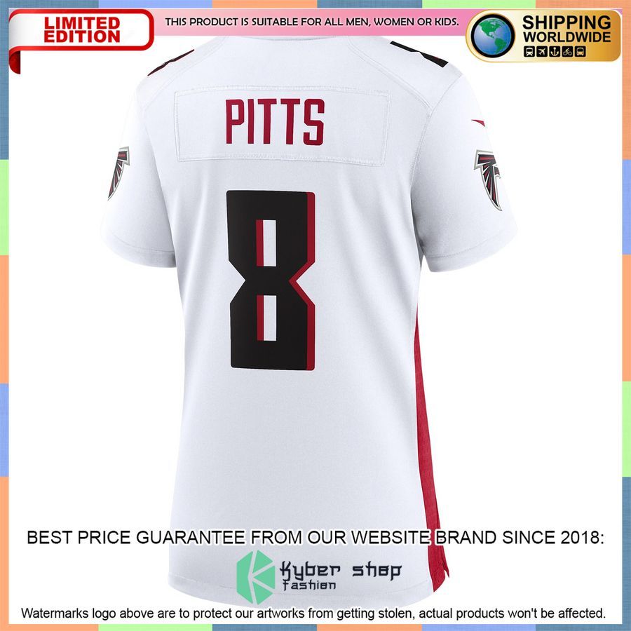 Kyle Pitts Atlanta Falcons Women's White Football Jersey 3 Kyle Pitts Atlanta Falcons Women's White Football Jersey word3