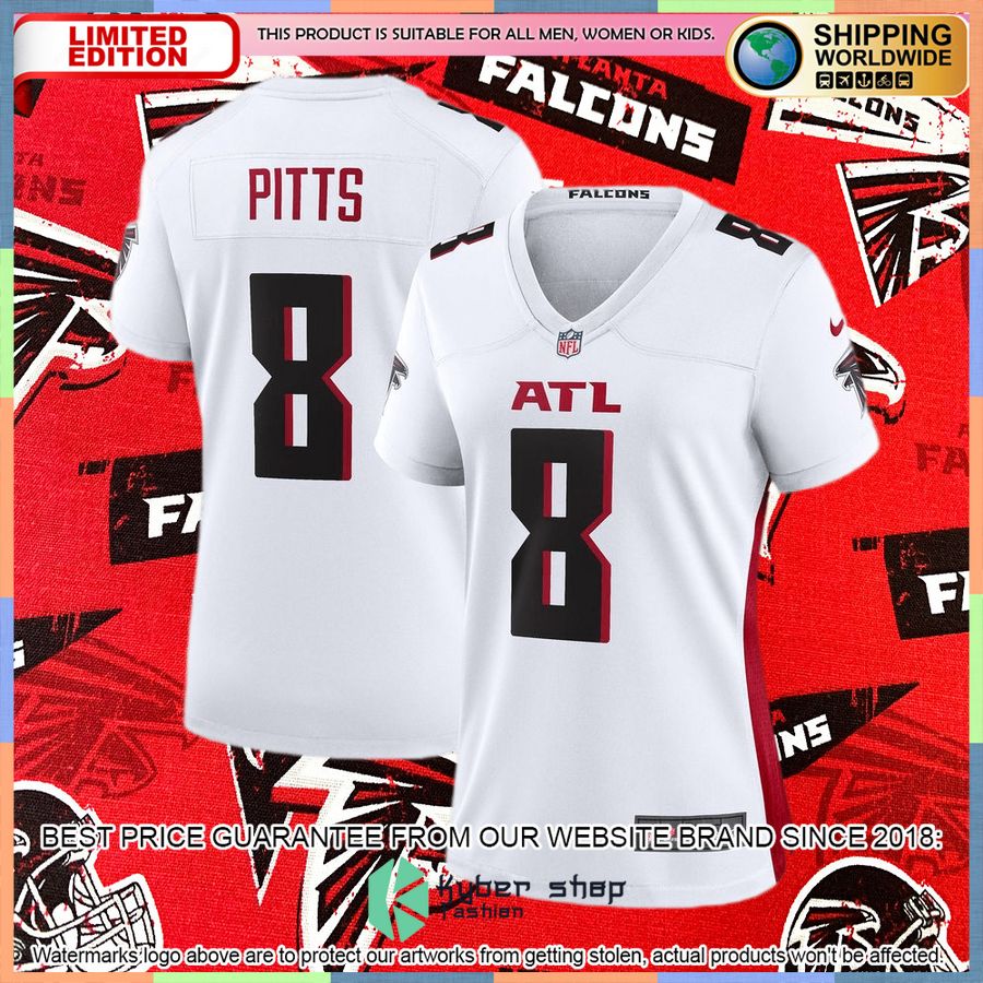 Kyle Pitts Atlanta Falcons Women's White Football Jersey 4 Kyle Pitts Atlanta Falcons Women's White Football Jersey word3