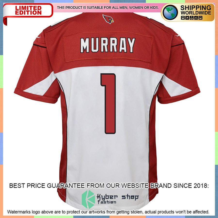 Kyler Murray Arizona Cardinals Youth White Football Jersey 3 Kyler Murray Arizona Cardinals Youth White Football Jersey word2
