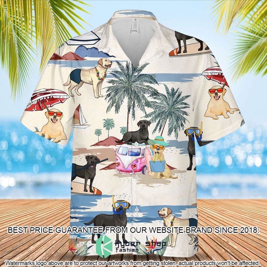 Labrador Retriever Summer Beach Hawaiian Shirt