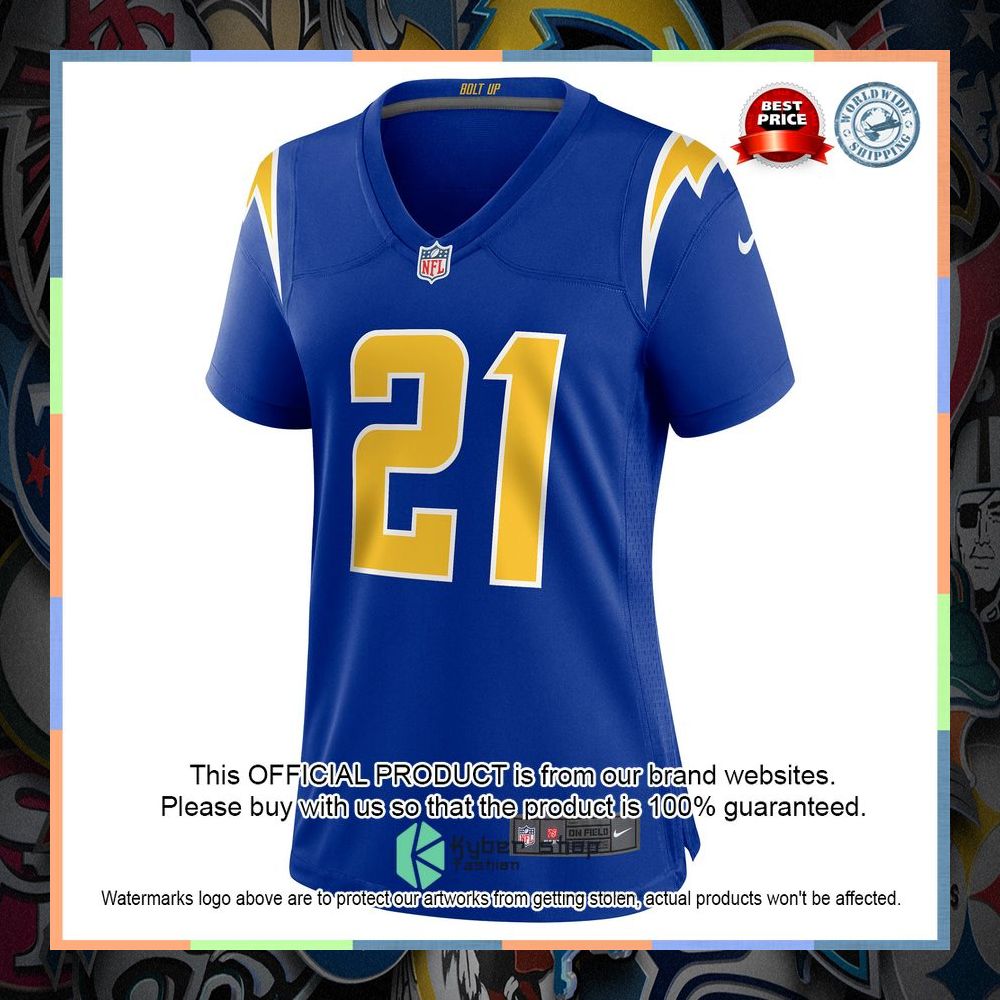 LaDainian Tomlinson Los Angeles Chargers Women's Retired Royal Football Jersey 8 LaDainian Tomlinson Los Angeles Chargers Women's Retired Royal Football Jersey word3