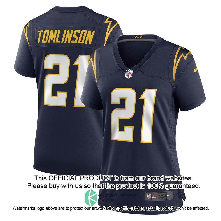 LaDainian Tomlinson Los Angeles Chargers Women's Retired Royal Football Jersey 5 LaDainian Tomlinson Los Angeles Chargers Women's Retired Royal Football Jersey word3