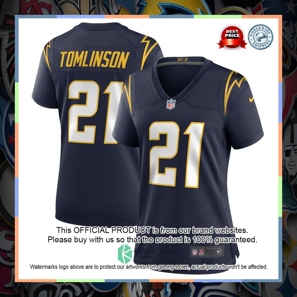 LaDainian Tomlinson Los Angeles Chargers Women's Retired Royal Football Jersey 11 LaDainian Tomlinson Los Angeles Chargers Women's Retired Royal Football Jersey word3